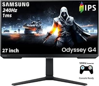 سامسونج شاشة العاب FHD 27 انش مع لوحة اي بي اس، معدل تحديث 240Hz ووقت استجابة 1 مللي ثانية، متوافقة مع انفيديا جي سينك، حامل مريح - LS27BG402EMXUE