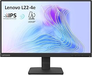 L22-4e Monitor | 21.5-inch FHD display with IPS panel, 99% sRGB color space coverage & 1300:1 contrast ratio, Ergonomic tilt stand for adjustability [67D5KAC6AE]