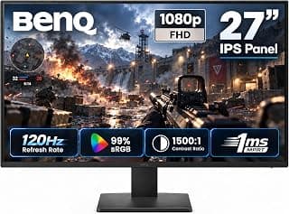[موديل 2026] شاشة بين كيو GW2791P 27 انش FHD IPS، 120Hz، 99% sRGB، 1 مللي ثانية MPRT، تقنية العناية بالعين، معتمدة من العين، HDMI 1.4، منفذ عرض 1.2، فيسا ميديا سينك، حافة رفيعة للغاية، ضوء ازرق منخفض