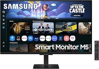 32" M5 M50F Smart Monitor (Smart Features) FHD (1,920 x 1,080) 60hz, 2HDMI, Simple Stand, for Entertainment and Work, LS32FM500EMXUE