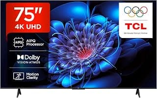 75P6K-UK 75" 4K Ultra HD, HDR TV, Smart TV Powered by Google TV (Dolby Audio, Voice Control, compatible with Google assistant, Chromecast built-in, 2025 New Model)
