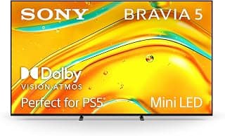 BRAVIA 5 85 Inch TV, Mini LED, 4K Smart Google TV, XR Processor with AI Technology,120hz Television with Dolby Vision/Atmos, Exclusive Features for PlayStation®5, K-85XR50, 2025 Model