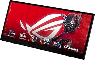 اسس شاشة العاب روج ستريكس 12 انش 24:9 USB-C تعمل باللمس (XG129C)-1920x720، IPS، 10 نقاط لمس، 125% sRGB، 90% DCI P3، 75Hz، حزمة AIDA64 اكستريم HDMI 1.2، مقبس ثلاثي القوائم، كفالة 3 سنوات