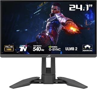 اسس شاشة العاب رياضية روج سويفت برو PG248QP 24.1 انش FHD 1920 × 1080، نسبة امتداد 16:9، وقت استجابة 0.2 مللي ثانية، معدل تحديث 540 هرتز، لوحة Esports-TN - اسود