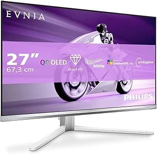 فيليبس إيفنيا 27M2N8500AM - شاشة عرض للألعاب بحجم 27 بوصة، بدقة رباعية عالية، تقنية أوليد، 360 هرتز، 0.03 مللي ثانية، اتش دي ار 400، فري سينك بريميوم، تركيب جي سينك (2560×1440، 2× اتش دي ام اي 2.1، 1×
