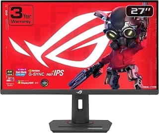 ROG Strix 27” 4K HDR USB-C Gaming Monitor (XG27UCG) – UHD (3840x2160) Dual Mode (4K 160Hz or FHD 320Hz), 1ms, Fast IPS, Extreme Low Motion Blur Sync, G-SYNC Compatible, AI Gaming, 3yr Warranty