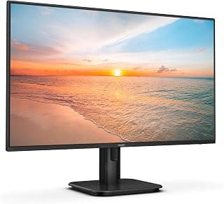 فيليبس 24E1N1100A - شاشة FHD مقاس 24 بوصة، تردد 100Hz، IPS، 1 مللي ثانية، مكبرات صوت، وضع أزرق منخفض، خالية من الوميض، إدارة الكابلات (1920 × 1080، سطوع 250 شمعة لكل متر مربع، VGA/HDMI 1.4)