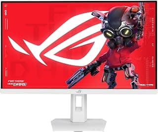 ROG Strix XG27ACMES-W 27 Inch Gaming Monitor (2560 x 1440, 255Hz OC (over 144Hz), 0.3ms, Fast IPS, Extreme Low Motion Blur Sync, USB Type-C, G-Sync Compatible, DisplayWidget Center