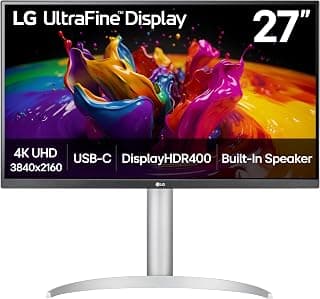 Computer Monitor Ultra Slim 4K Uhd (3840 X 2160) 27Up850K-W 27 Inch 60Hz 5MS Displayhdr 400 Built-in Speaker Hdmi Displayport Usb Type C 90W Pd Adjustable Stand
