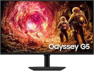 شاشة ألعاب سامسونج مقاس 32 بوصة بدقة QHD، دقة 2560×1440، شاشة IPS، طراز LS32FG502EMXUE، معدل تحديث 180 هرتز، وقت استجابة 1 مللي ثانية، HDR10